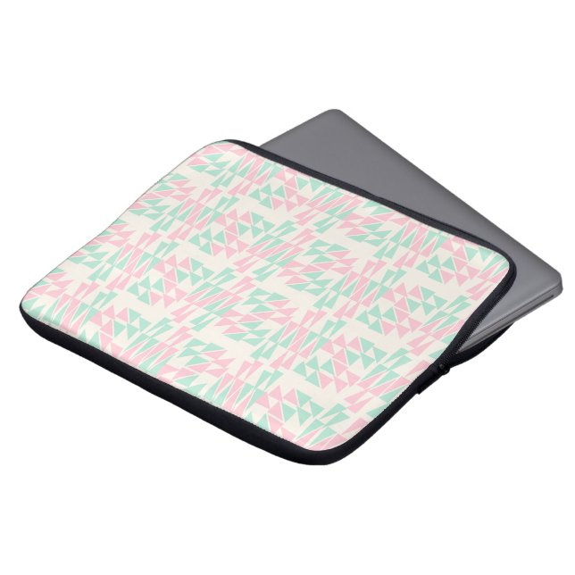 Soft Geometric Pastel Laptop Sleeve (Front Top)