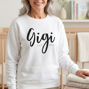 Soft Gigi EST Year Cosy Script Design Sweatshirt