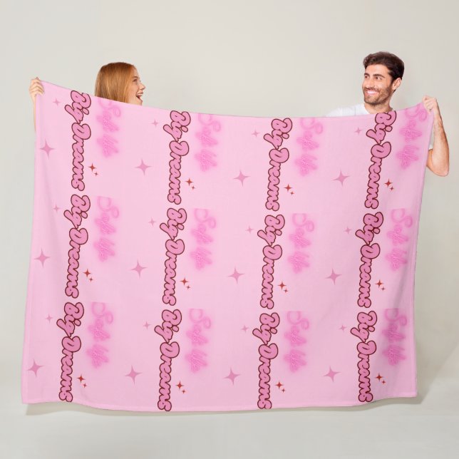 Soft girl big dreams pink throw blanket (In Situ)