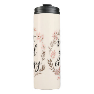 Soft Girl Energy Cute Girly Floral Thermal Tumbler