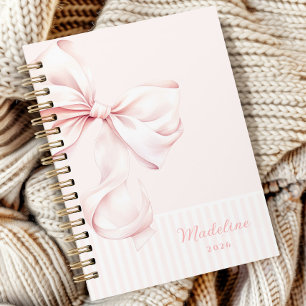 Soft Girl Pink Bow Notebook
