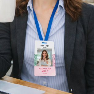 Soft Glam Pink Branding ID Badge