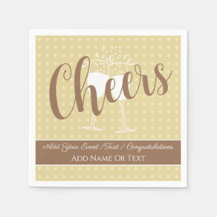 Soft Glamour - Dusty Sunflower Cheers Dots Solid Napkin