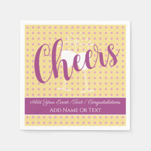 Soft Glamour / Sunshine Mist Cheers Dots Solid Napkin