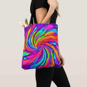 Soft Glow: Cartoon Rainbow Tote Bag