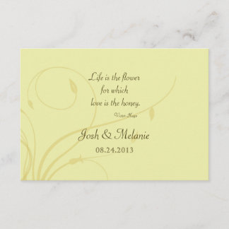 Soft Golden Flourishes RSVP Card