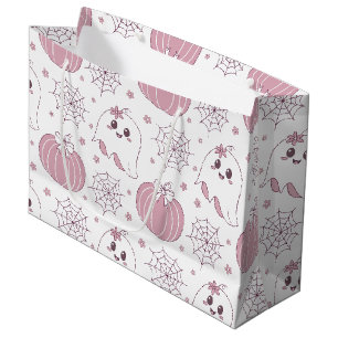 Soft Goth Pastel Halloween Pattern Large Gift Bag
