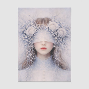 Soft Gothic Romance Winter Portrait FJ1L Decoupage Tissue Paper