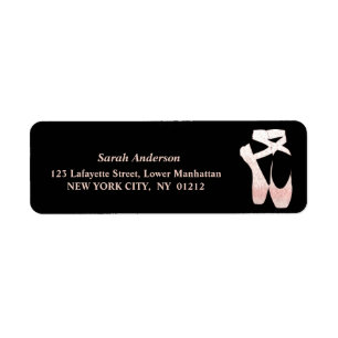 Soft Gradient Glitter Pink Ballet Shoes on Black