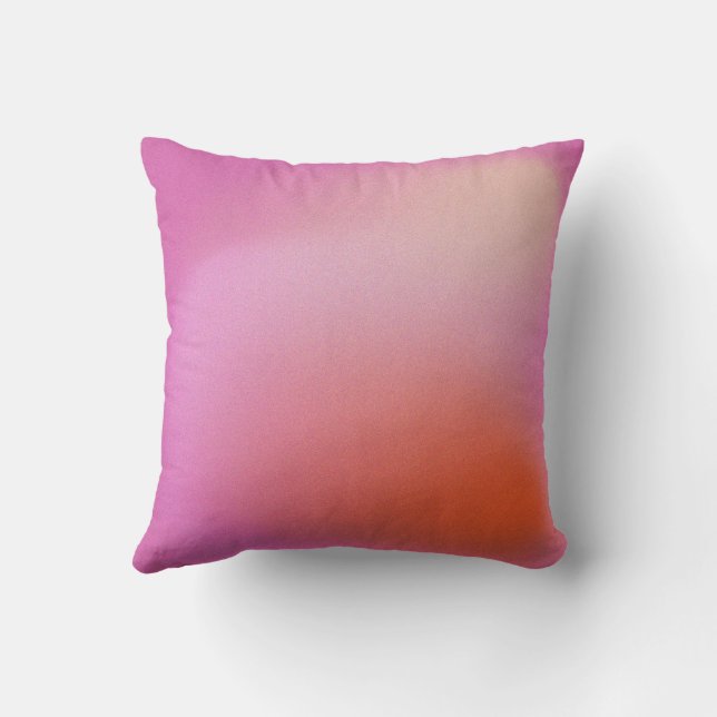 Soft Gradient Grain Throw Pillow – Calm Minimalist (Back)