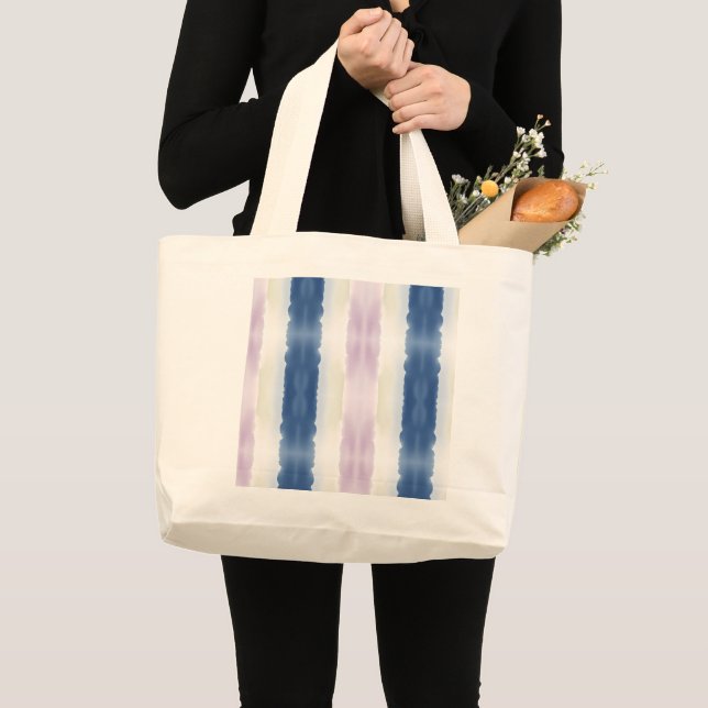 Soft Gradient Torn‑Edge  Large Tote Bag (Front (Product))