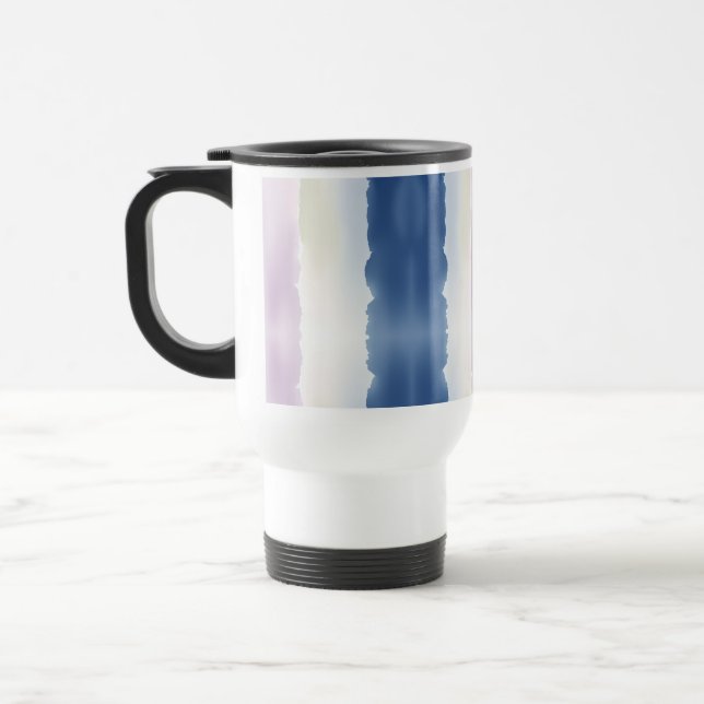 Soft Gradient Torn‑Edge Travel Mug (Left)