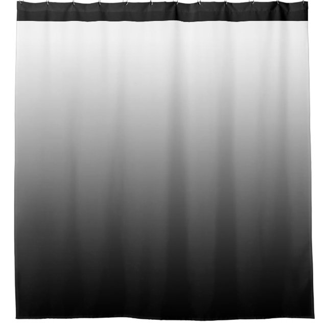 Soft Gradients Colours - black white + your ideas Shower Curtain (Front)