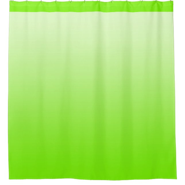 Soft Gradients Colours - neon green + your ideas Shower Curtain (Front)