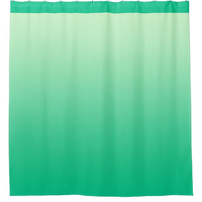 Soft Gradients Colours - ocean green + your ideas Shower Curtain (Front)