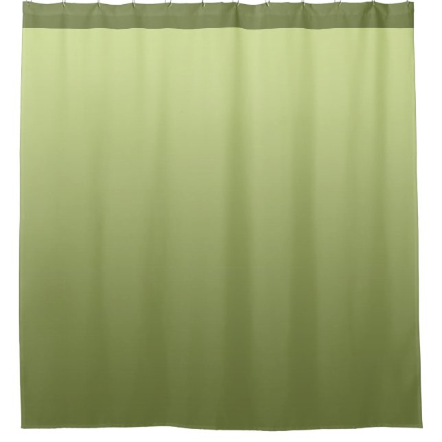 Soft Gradients Colours - olive green + your ideas Shower Curtain (Front)