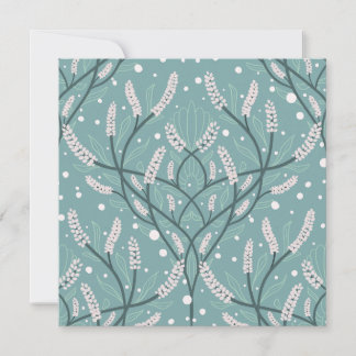 Soft Green Botanical Vine Pattern Holiday Card