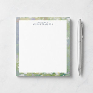 Soft Green Floral From The Desk Notepad