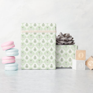 Soft Green Gift Boxes Pattern Wrapping Paper Roll