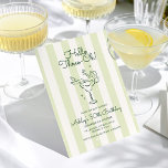 Soft Green Hand Drawn Cocktail Glass 30th Birthday Invitation<br><div class="desc">Raise your glass, it's Margarita O'clock! Celebrate your milestone in retro-chic style with this fun and whimsical Hello Three-Oh! hand drawn margarita cocktail glass 30th birthday invitation. Set on a soft green and cream classic vintage striped background, this modern design offers a touch of glam with a timeless charm. With...</div>