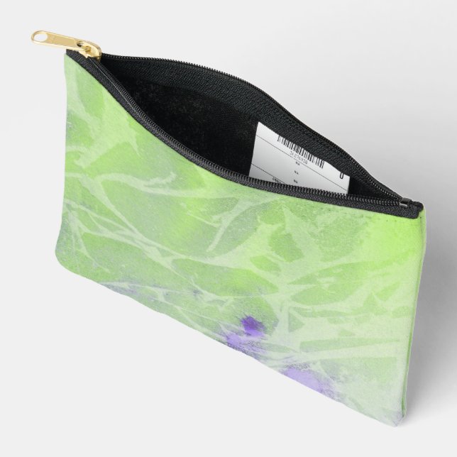 Soft Green & Lavender Harmony Accessory Pouch (Open)
