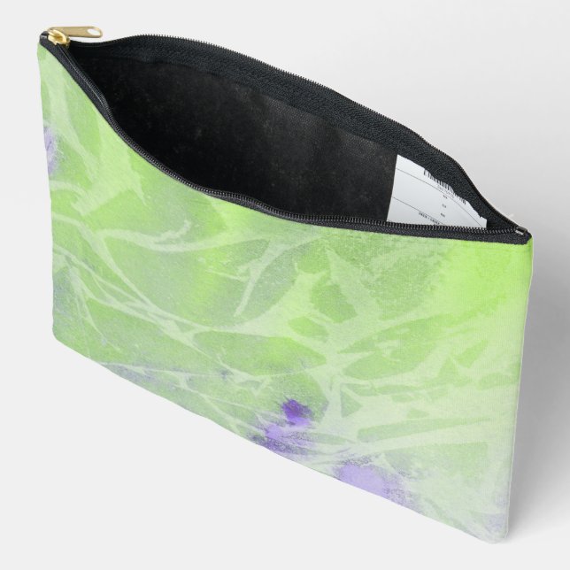 Soft Green & Lavender Harmony Accessory Pouch (Open)