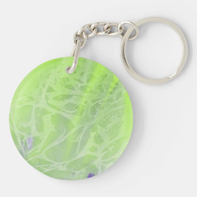 Soft Green & Lavender Harmony Key Ring (Back)