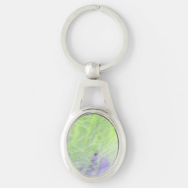 Soft Green & Lavender Harmony Key Ring (Front)