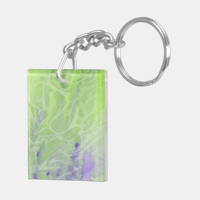 Soft Green & Lavender Harmony Key Ring (Back Right)