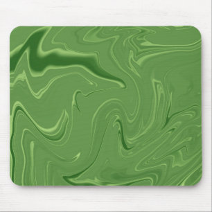 Soft Green Malachite Liquid Marble Pattern Mouse Mat