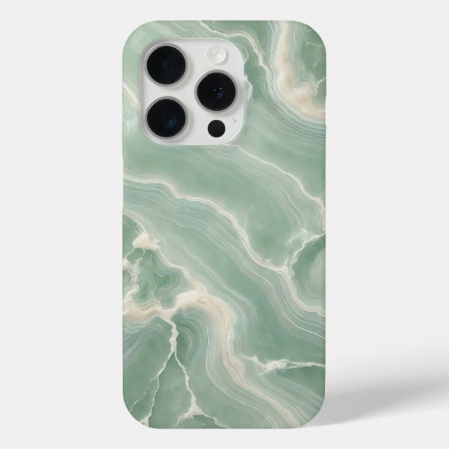 Soft Green Marble with White Veins  Case-Mate iPhone Case (Back)