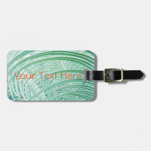 Soft Green Plant Palm Leaf Luggage Tag