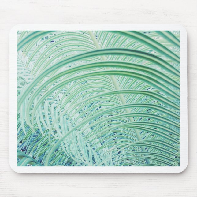 Soft Green Plant Palm Leaf Mouse Mat (Front)