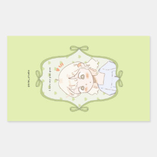 Soft Green  Rectangular Sticker