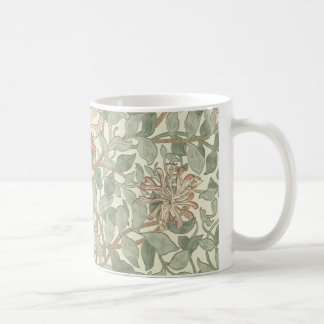 Soft Green Vintage William Morris Honeysuckle Coffee Mug