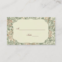 Soft Green Vintage William Morris Honeysuckle