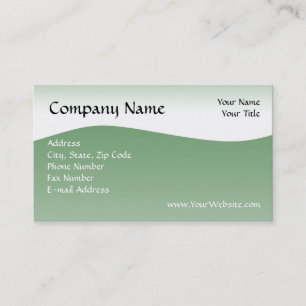Soft Green Wave Business Card, Design Online Business Card