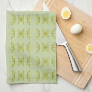 Soft green with lime tea towel