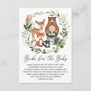 Soft Greenery Woodland Animals Books for Baby Enclosure Card