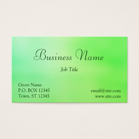 Soft Greens Business Card