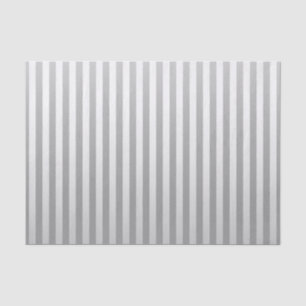 Soft Grey and White Gradated Stripes Tissue Paper