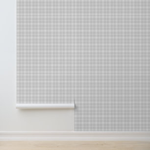 Soft Grey And White Plaid Wallpaper