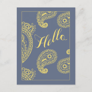 Soft Grey and Yellow POSTCARDS for Voters