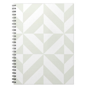 Soft Grey Geometric Art Deco Notebook