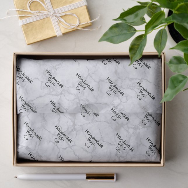 Soft Grey Gray Marble Tissue Paper (Gift)