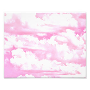Soft Happy Rose Clouds Decor Photo Print