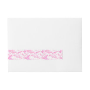 Soft Happy Rose Clouds Decor Wraparound Address Label