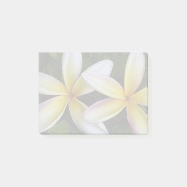 Soft Hawaiian Plumerias Post-it Notes (Front)