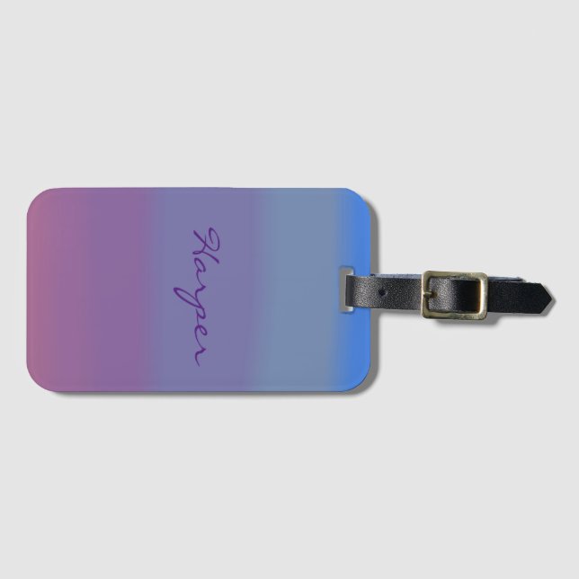  Soft Hazy Pretty Colourful Girls Luggage Tag (Front Horizontal)