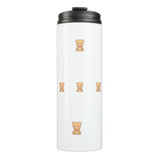 Soft Heart Big Love Cute Teddy Bear Thermal Tumbler